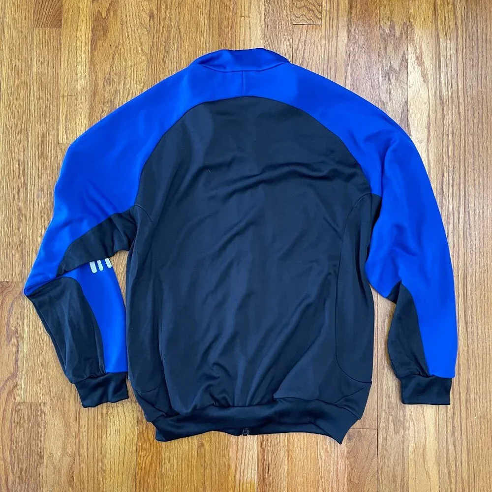 VTG adidas 3 Stripes Track Jacket Size Medium M Blue Black AAL001 Y2K